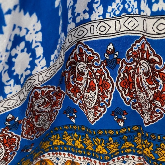 Blue Patterned Women's Top - Picture 4 of 4